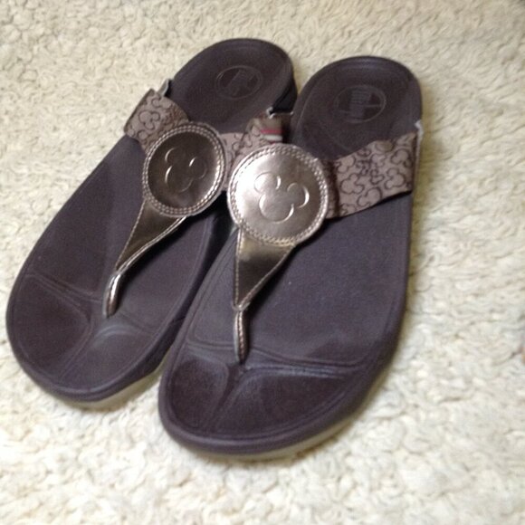 FitFlop Brown Disney Collab. W10, Mickey Mouse, Comfort, Disney fan, Vacation - Picture 1 of 8